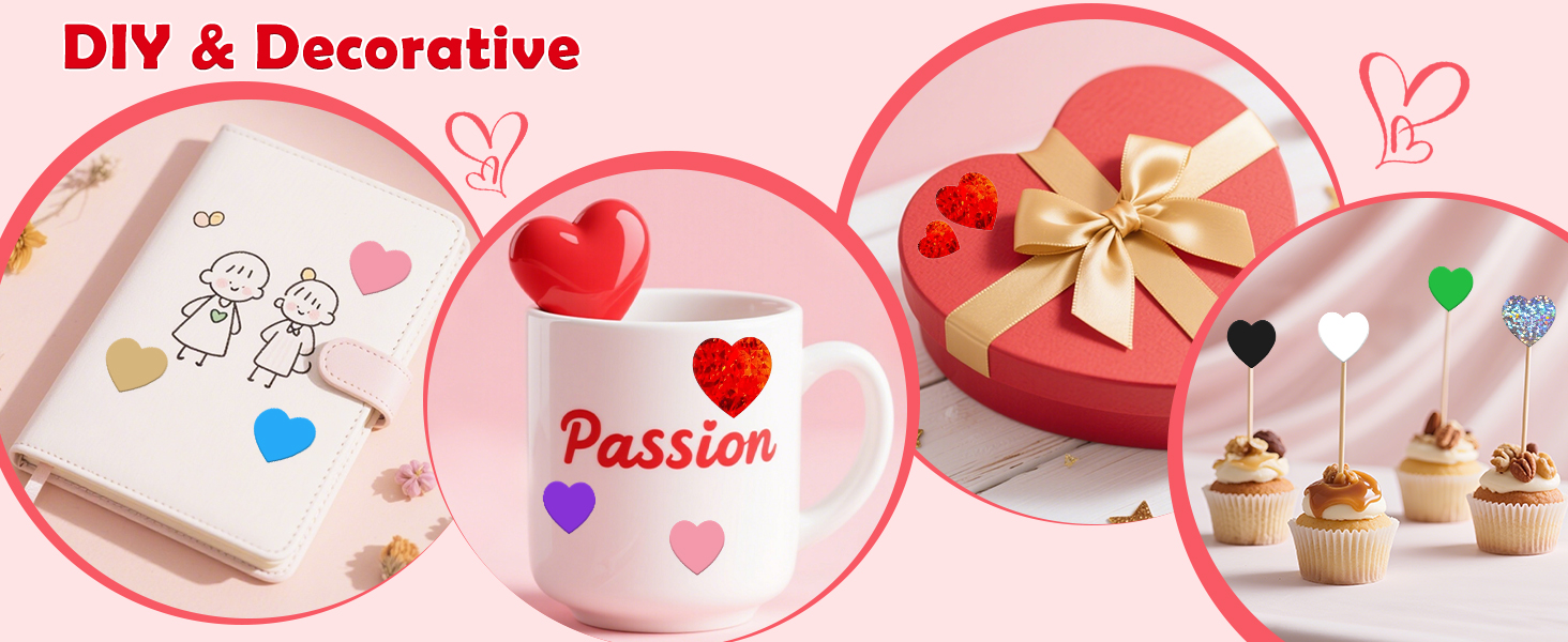 Valentine stickers detail